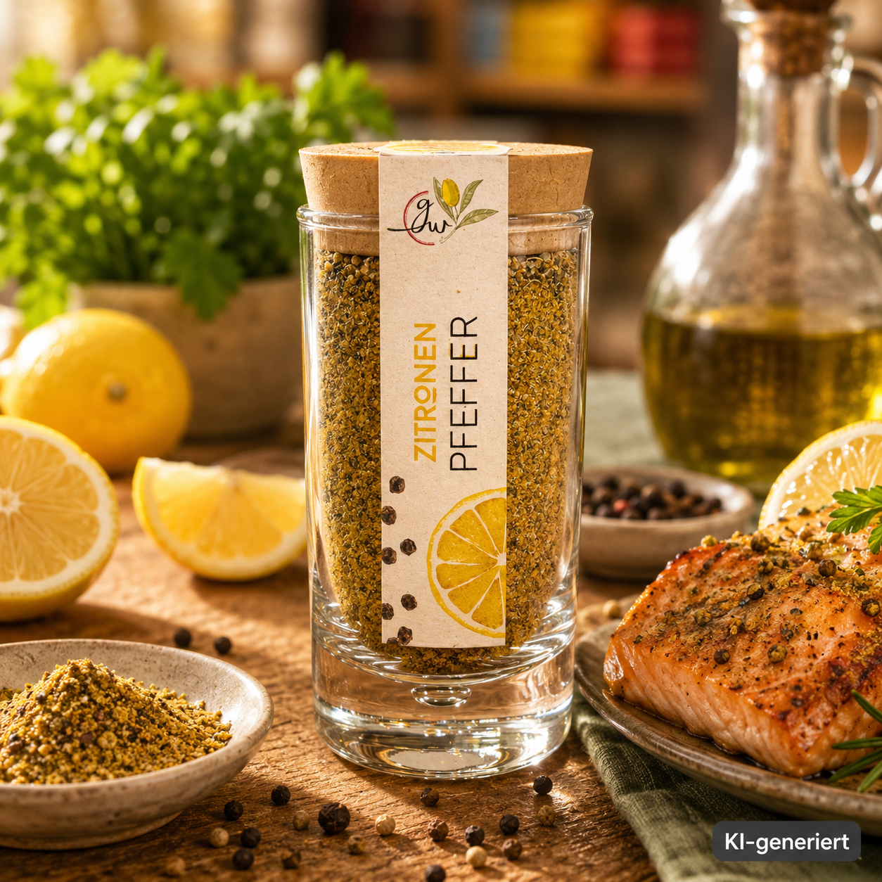 Zitronenpfeffer Gewürzmischung - 40g - Korkenglas