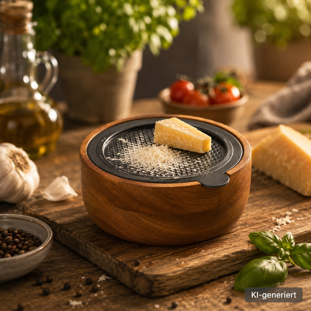 Tisch-Feinreibe CutnServe, black, mit Auffangbehaelter