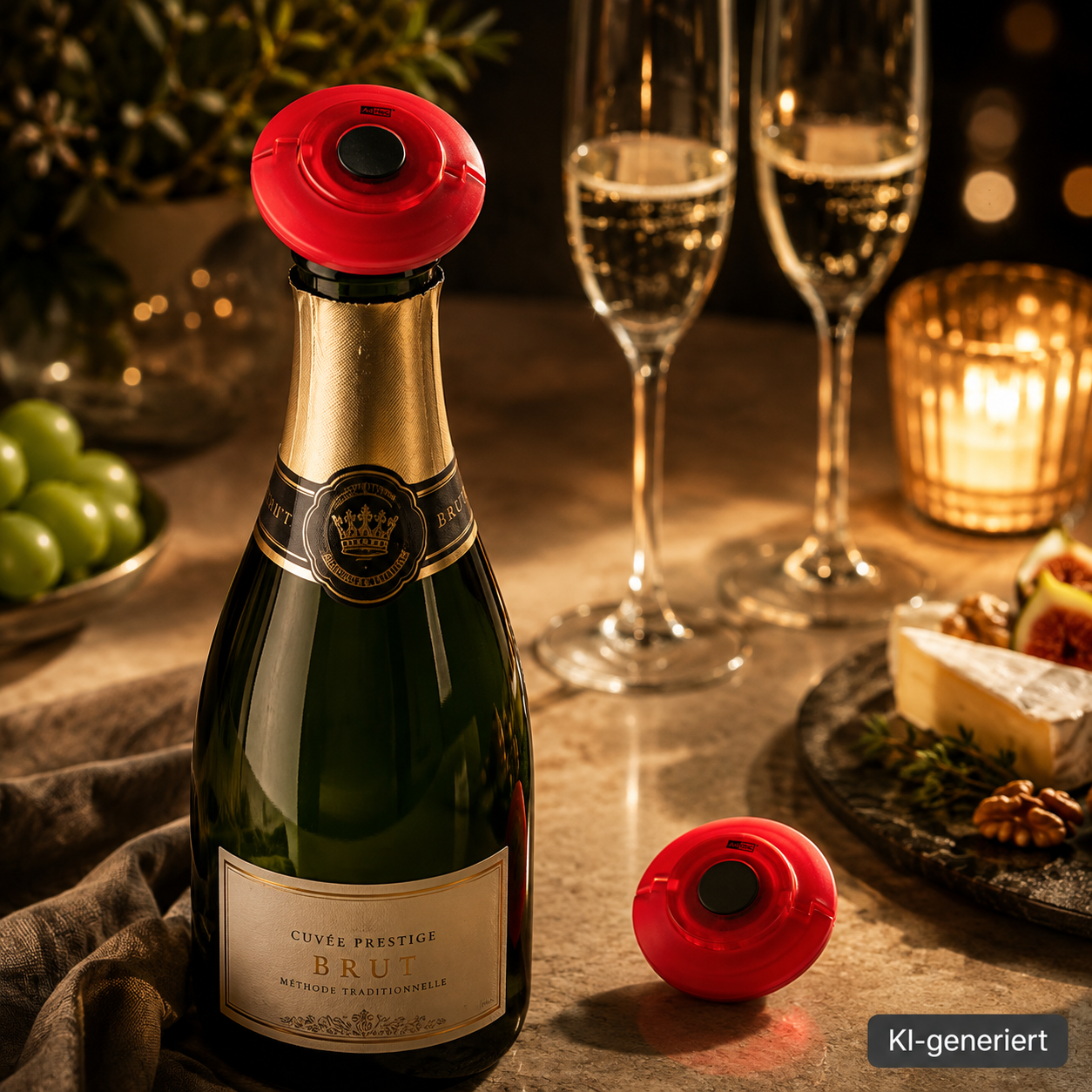 Sekt- und Champagnerverschluss GUSTO rot