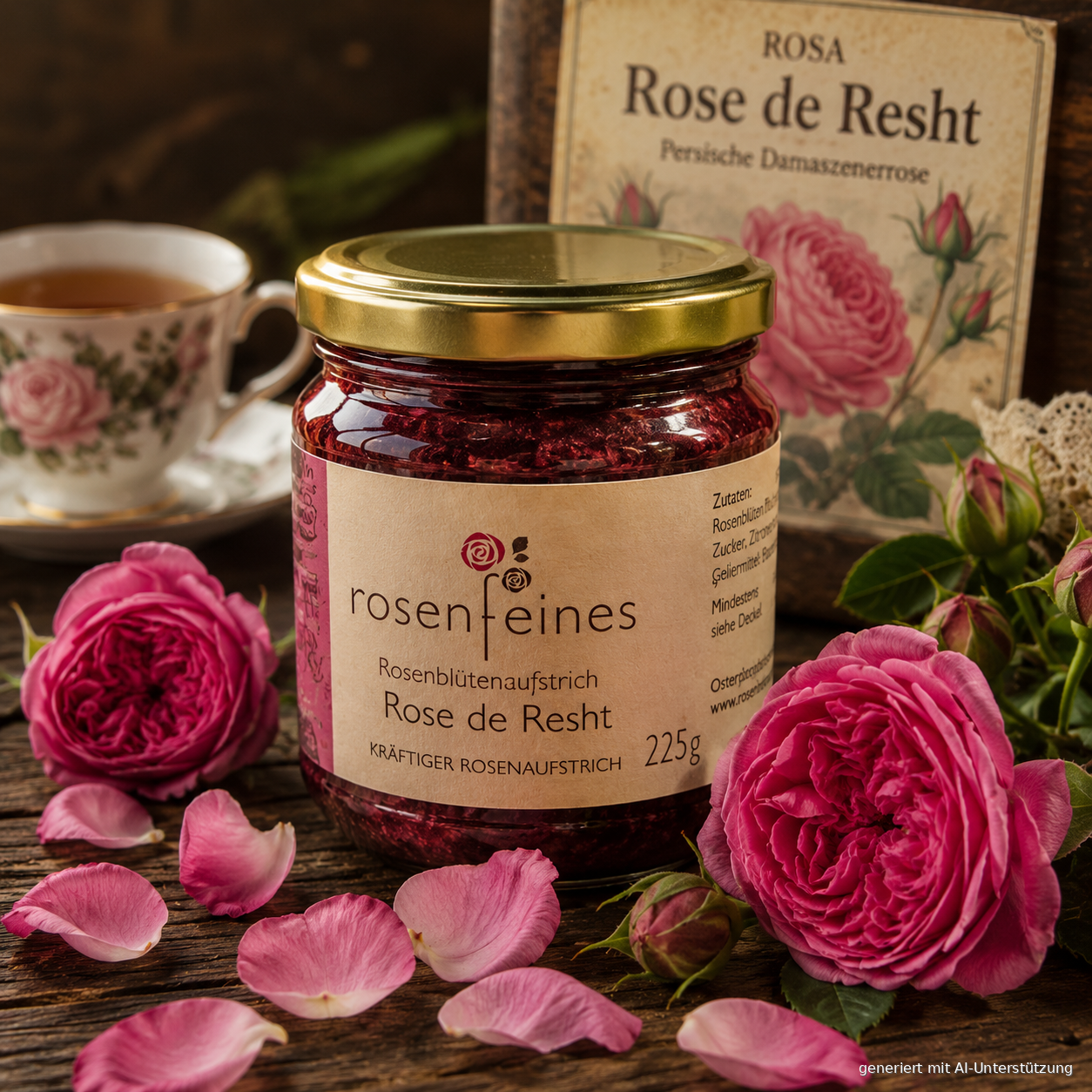 Rose de Resht - kraeftiger Fruchtaufstrich - 225g