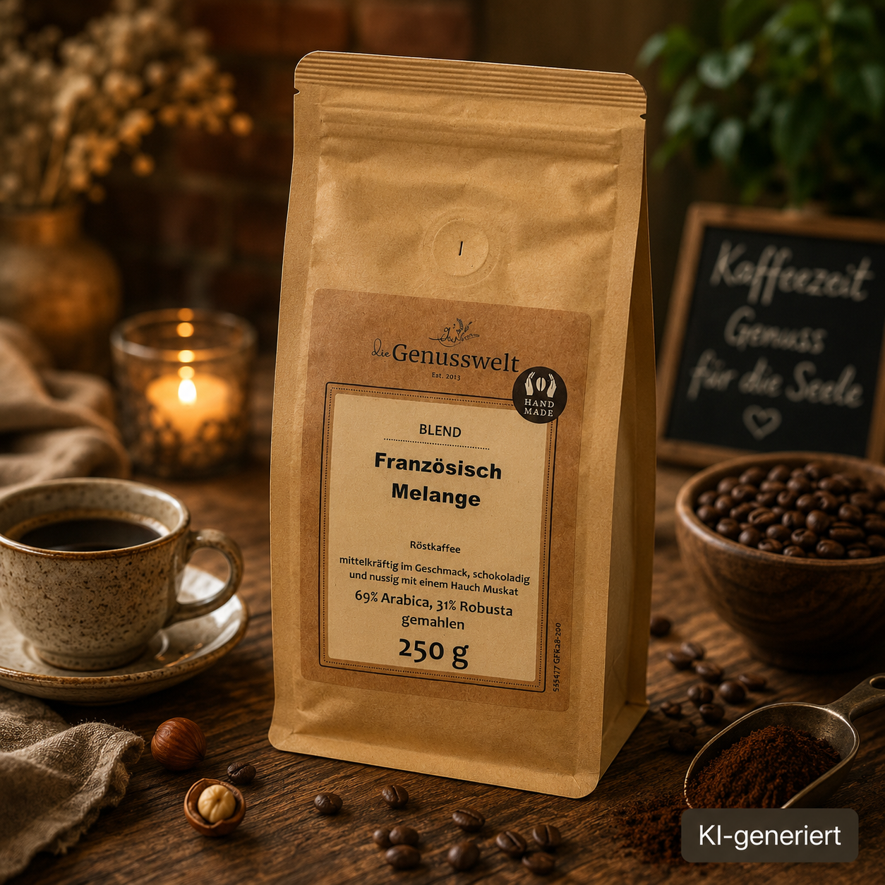 Französisch Melange Kaffee - 250g - gemahlen