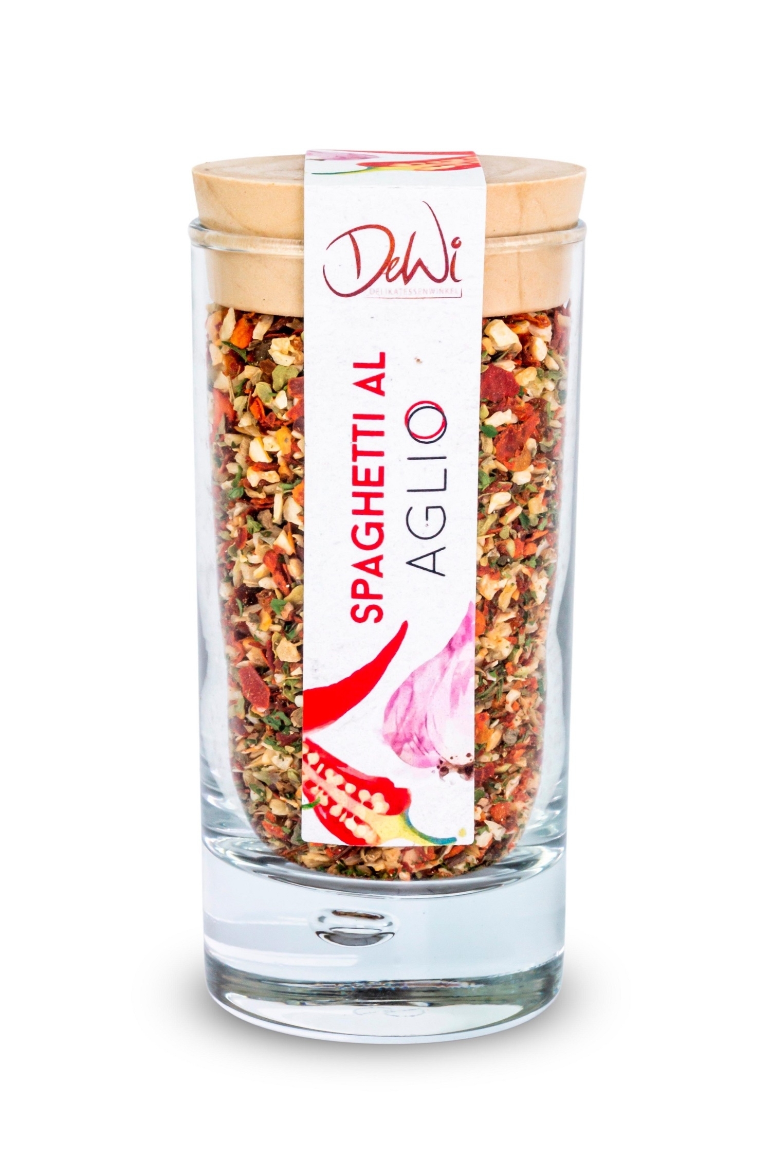 Spaghetti al Aglio Gewuerz - 100g - grosses Korkenglas