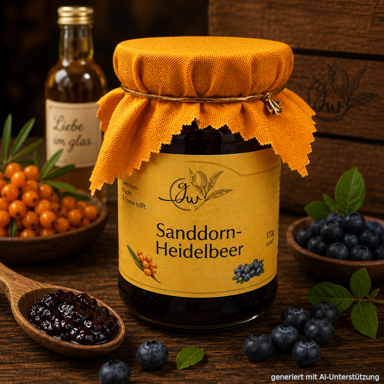 Sanddorn Heidelbeer Konfituere - 260g