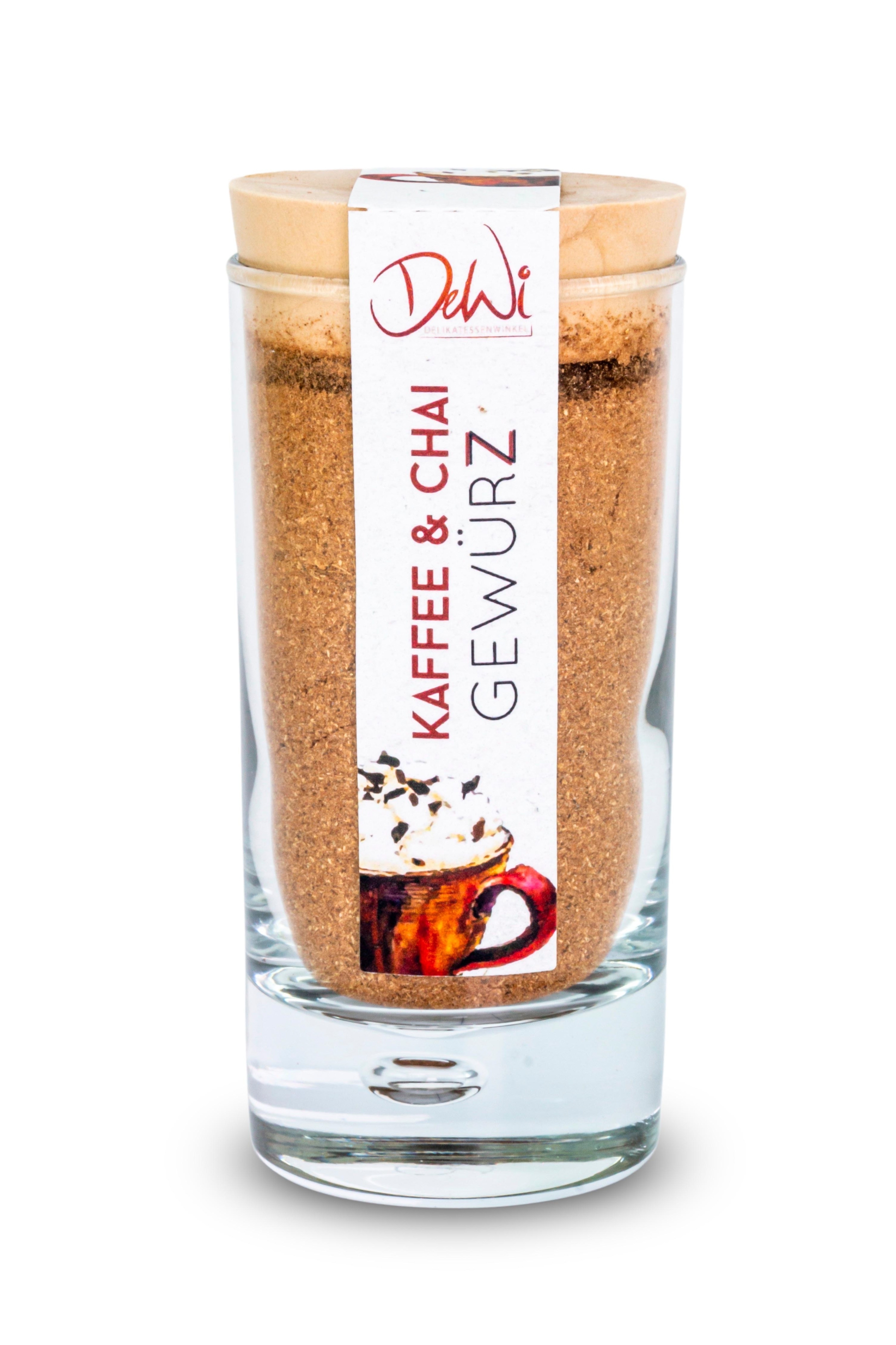 Kaffee & Chai Gewuerze - Korkenglas - 34g