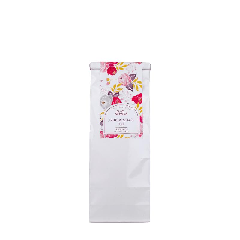 Geburtstagstee - Fruechtetee mit Zuckerherzen - 100g