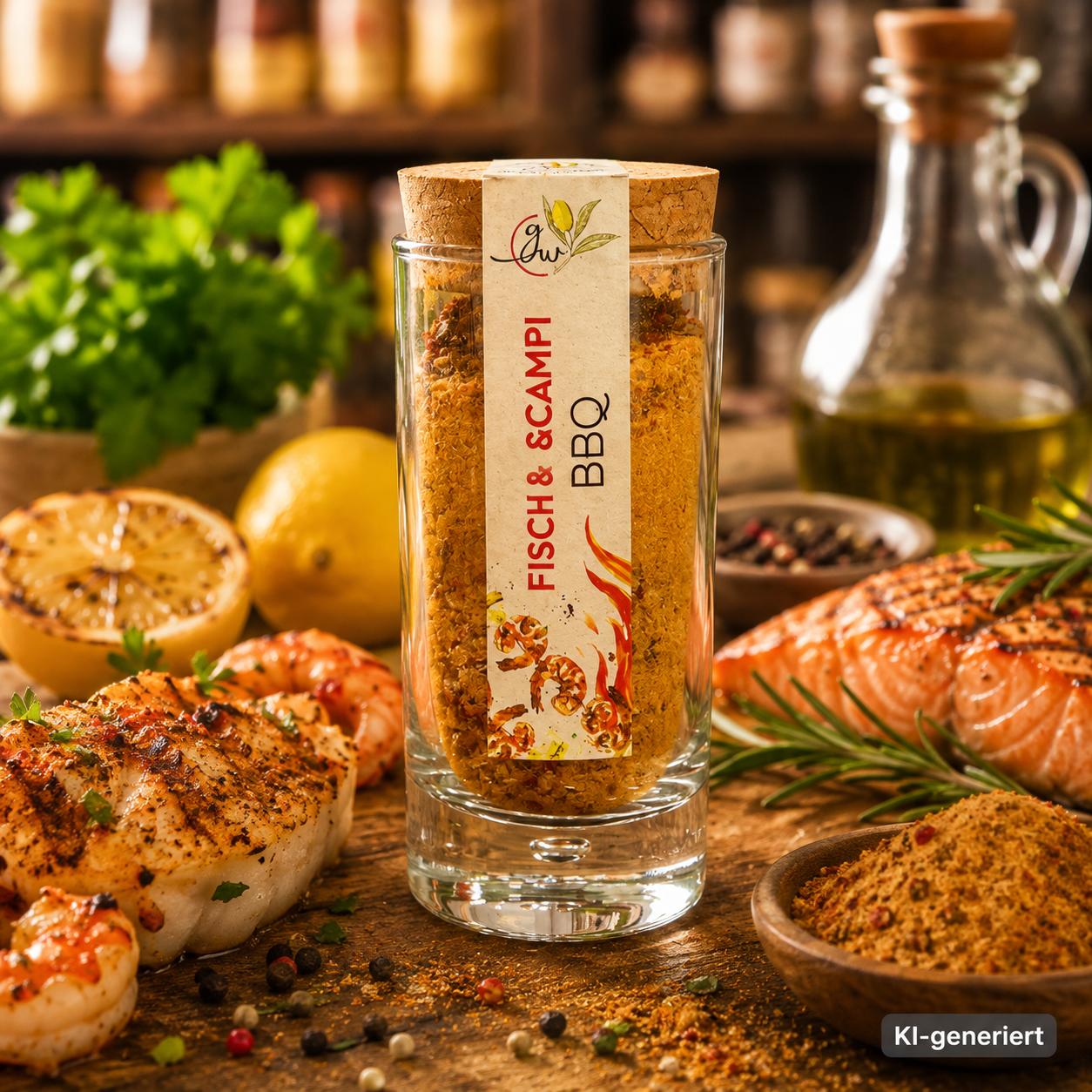 Fisch & Scampi Gewuerze - Korkenglas - 45g