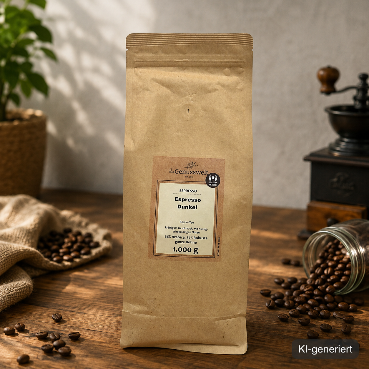 Espresso dunkel - ungemahlen - 1.000g