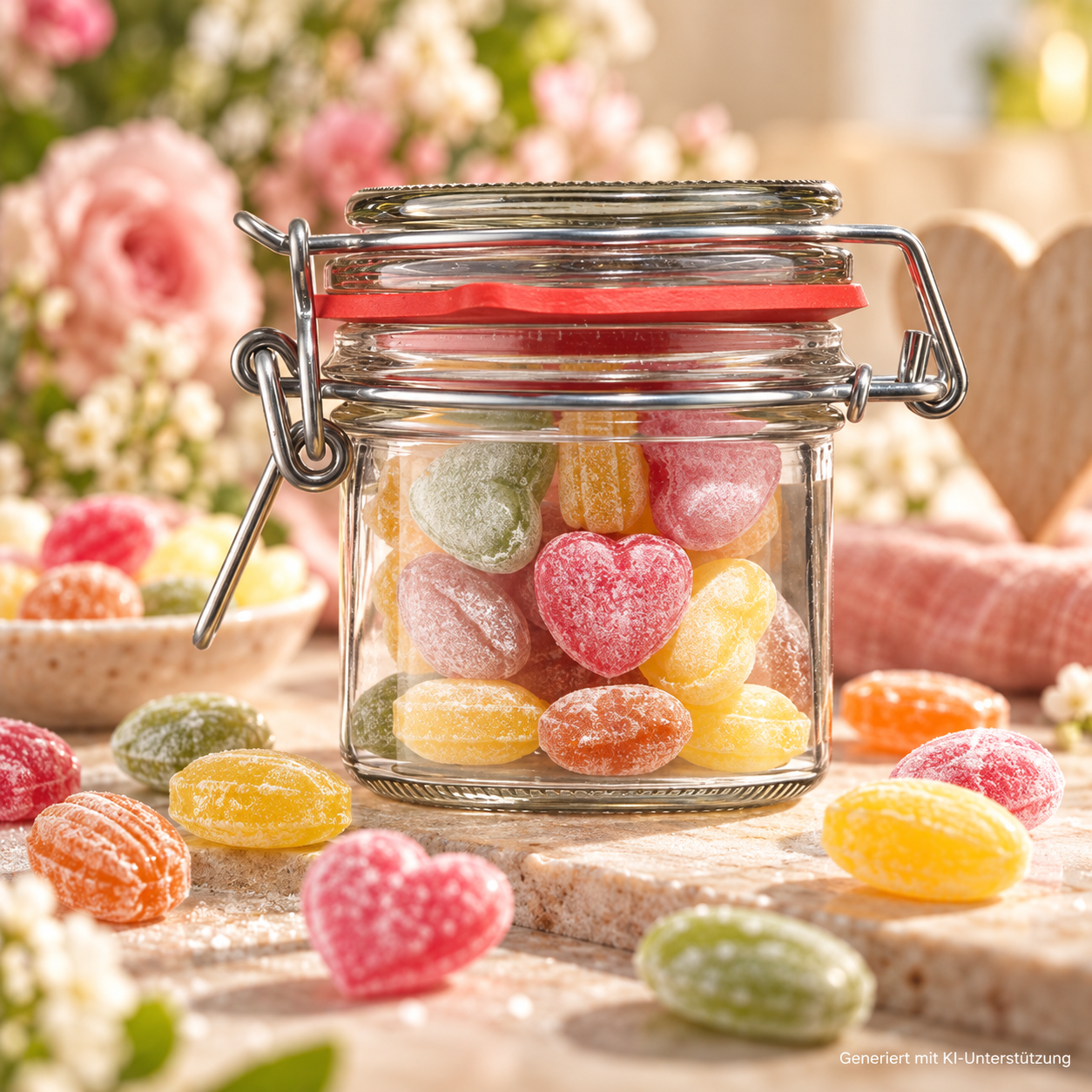 Von ganzem Herzen Bonbons - Bügelglas - 70g