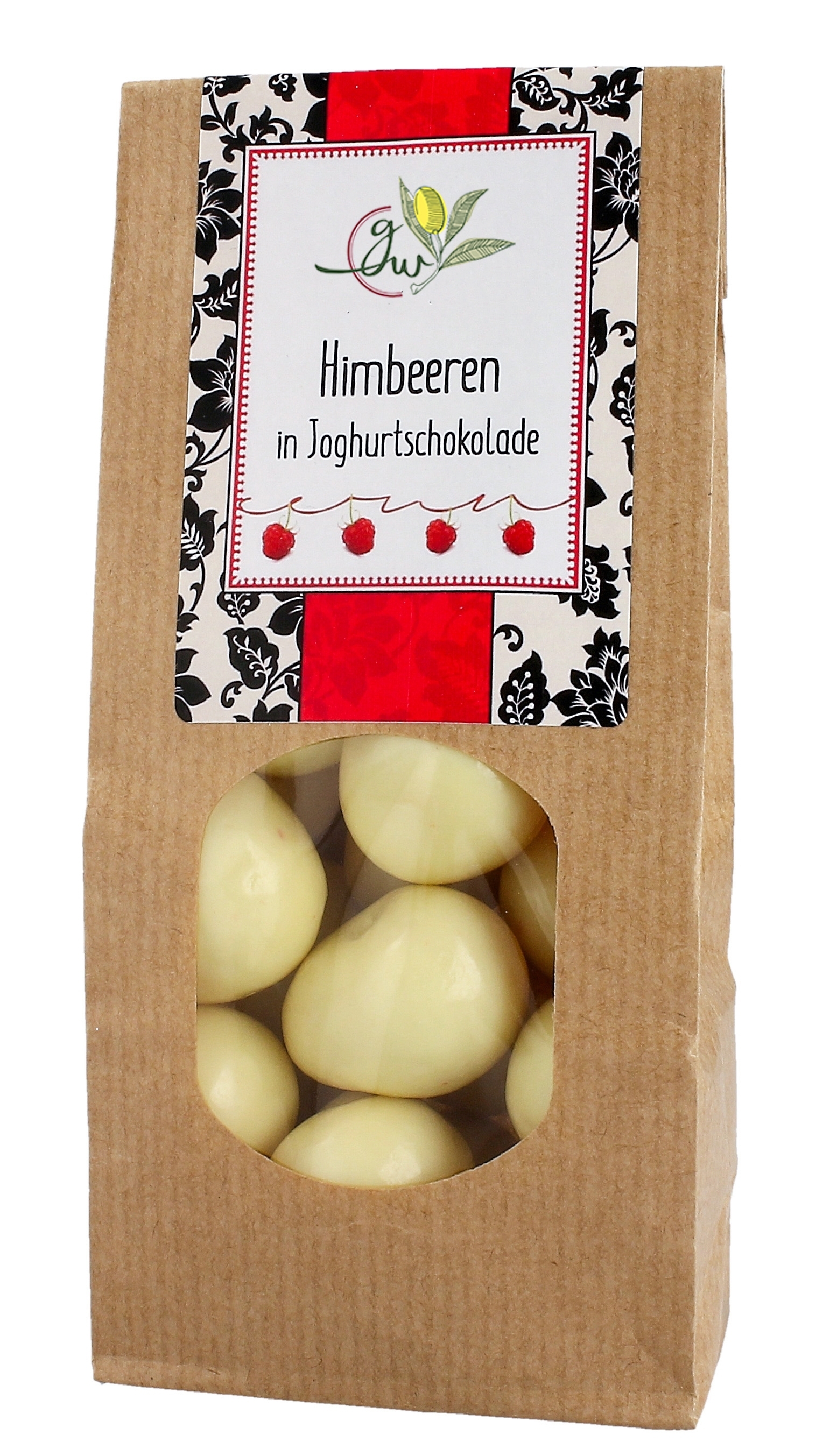Himbeeren in weißer Schokolade - 150g