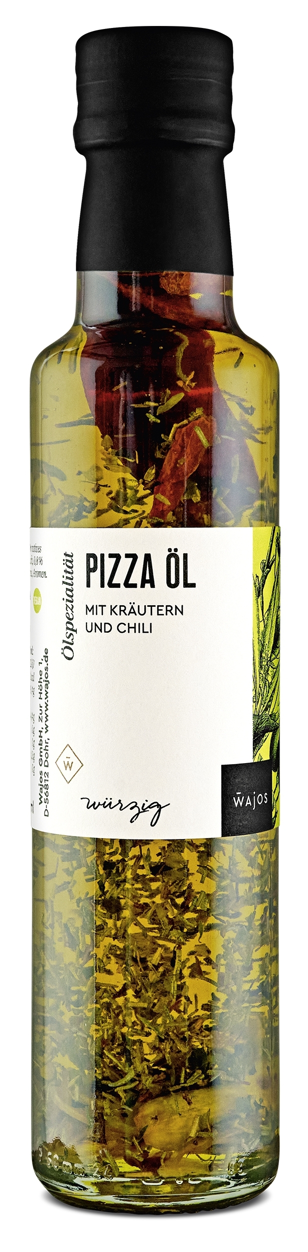 Pizza Öl mit Kräutern und Chili - 250ml