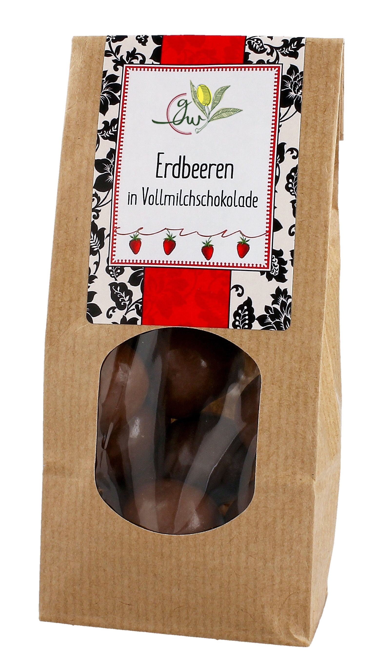 Erdbeeren in Milchschokolade - 125g