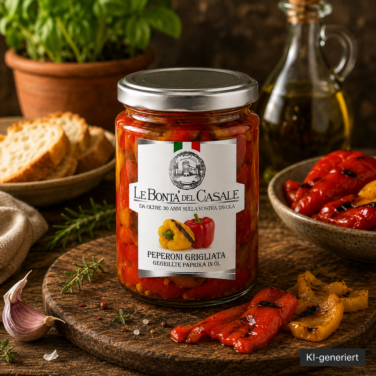 Peperoni grigliata in Olio - gegrillte Paprika in Öl - 280g