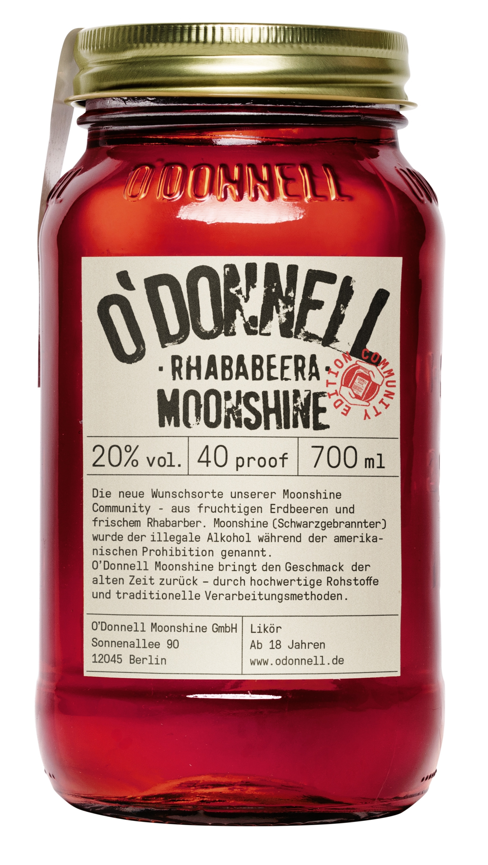 Rhabarbera - O´Donnell - 20% vol. - 700ml