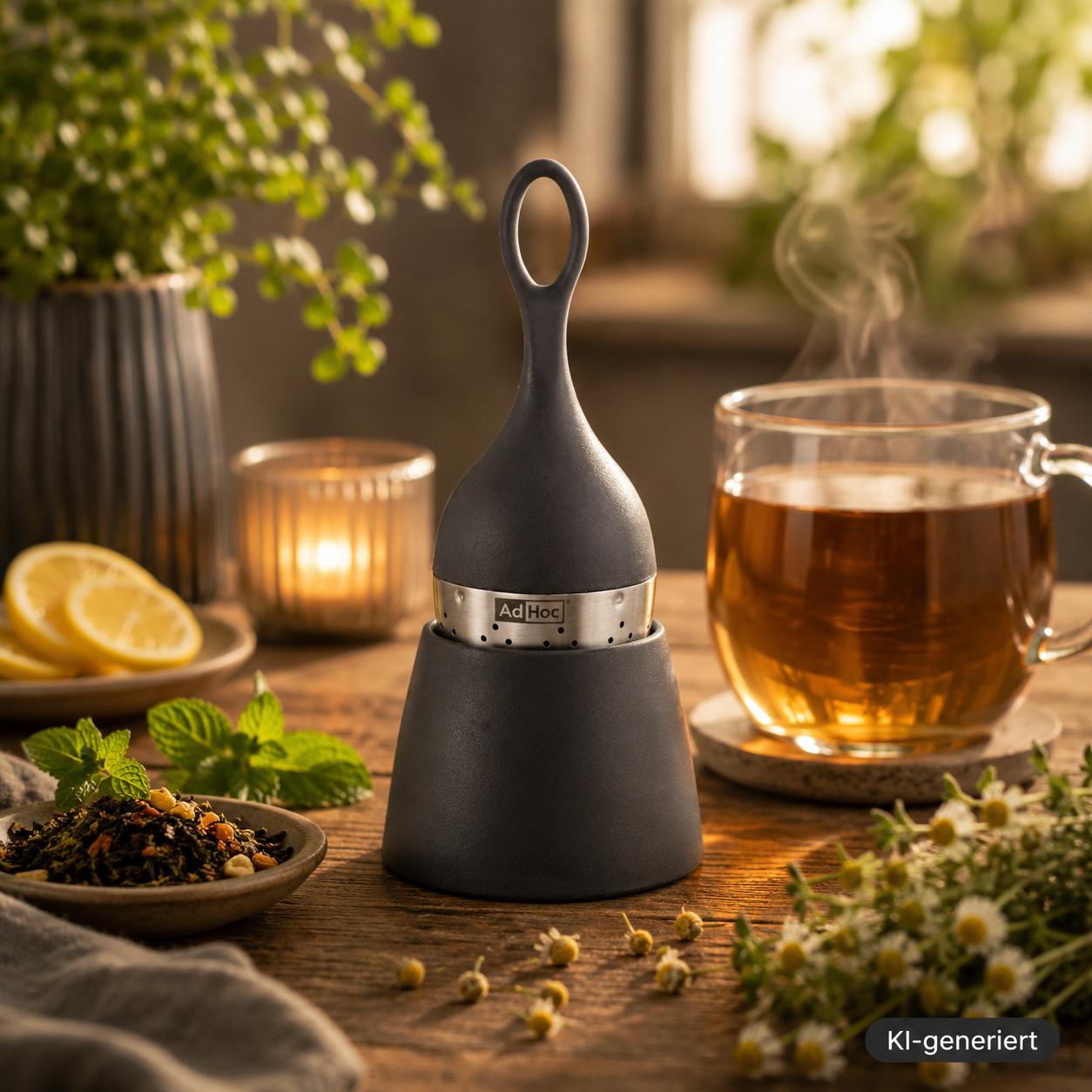 Schwimmender Teefilter Foatea - schwarz
