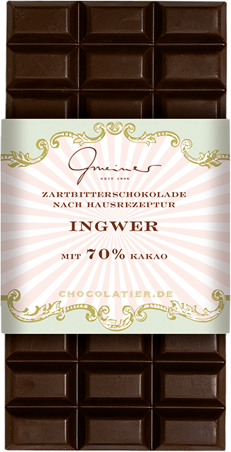 Ingwer Zartbitter Schokolade - 70% - 100g