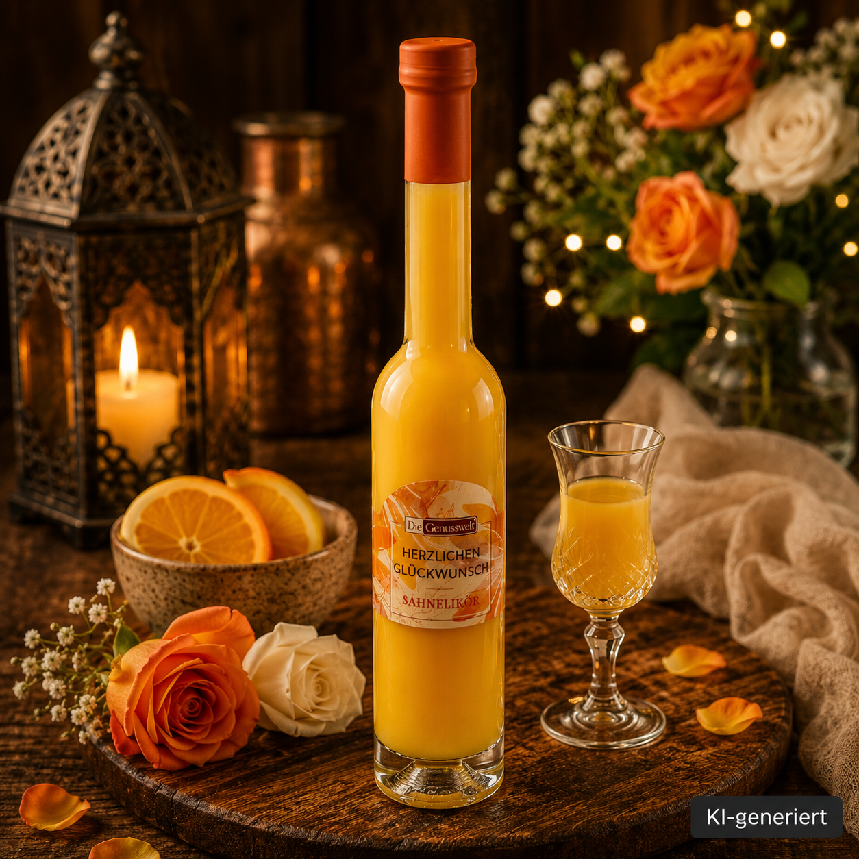 Herzlichen Glückwunsch Orangen Sahnelikör - 17% vol. - 200ml