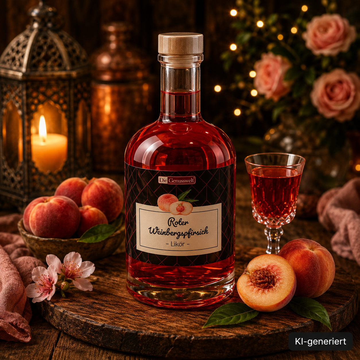 Roter Weinbergspfirsich Likör - 20% vol. - 350ml