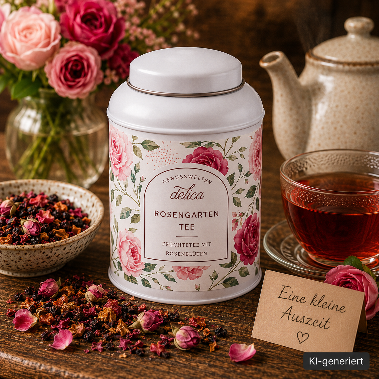 Rosengarten Früchtetee - Dose - 100g
