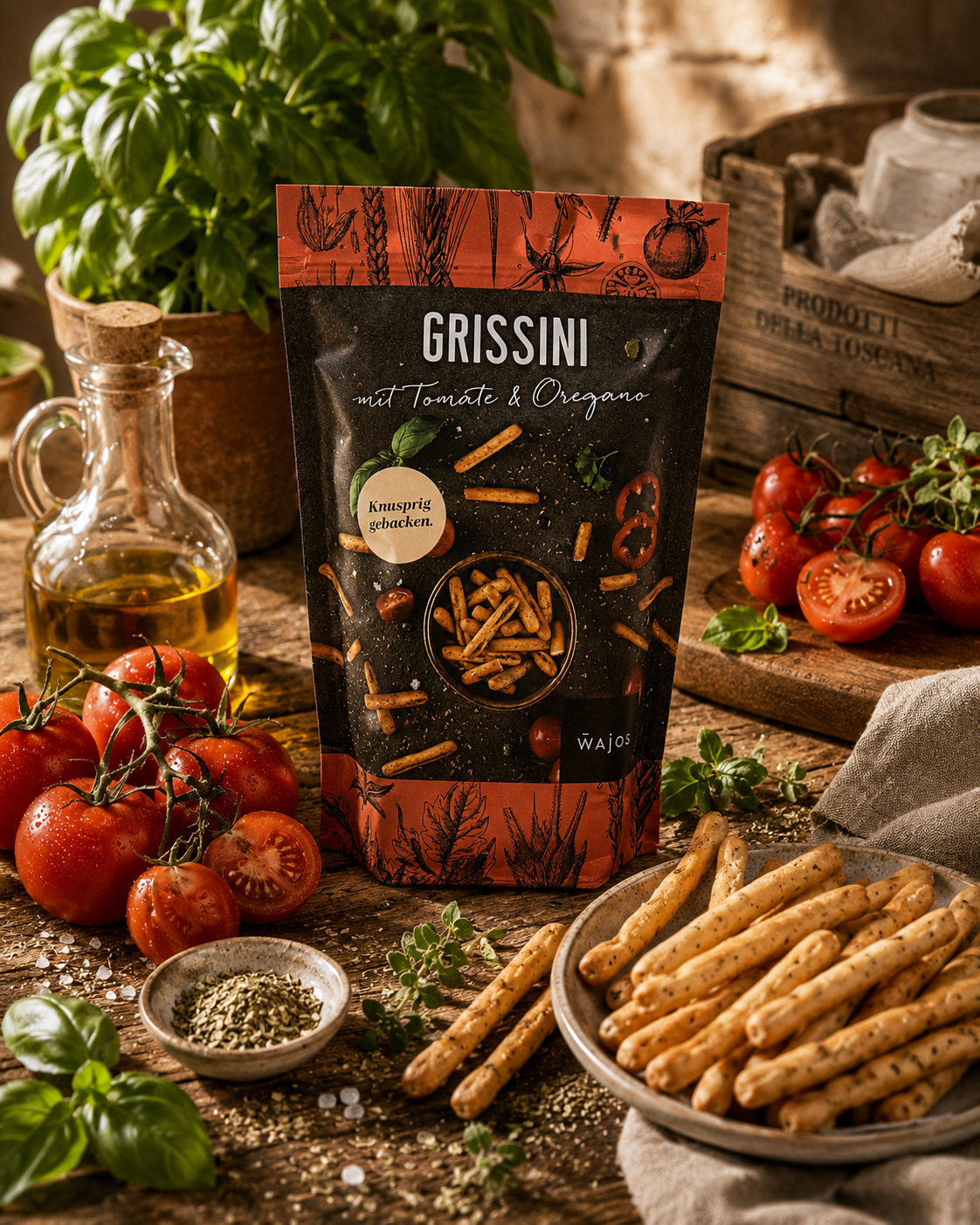 Grissini mit Tomate & Oregano - 75g
