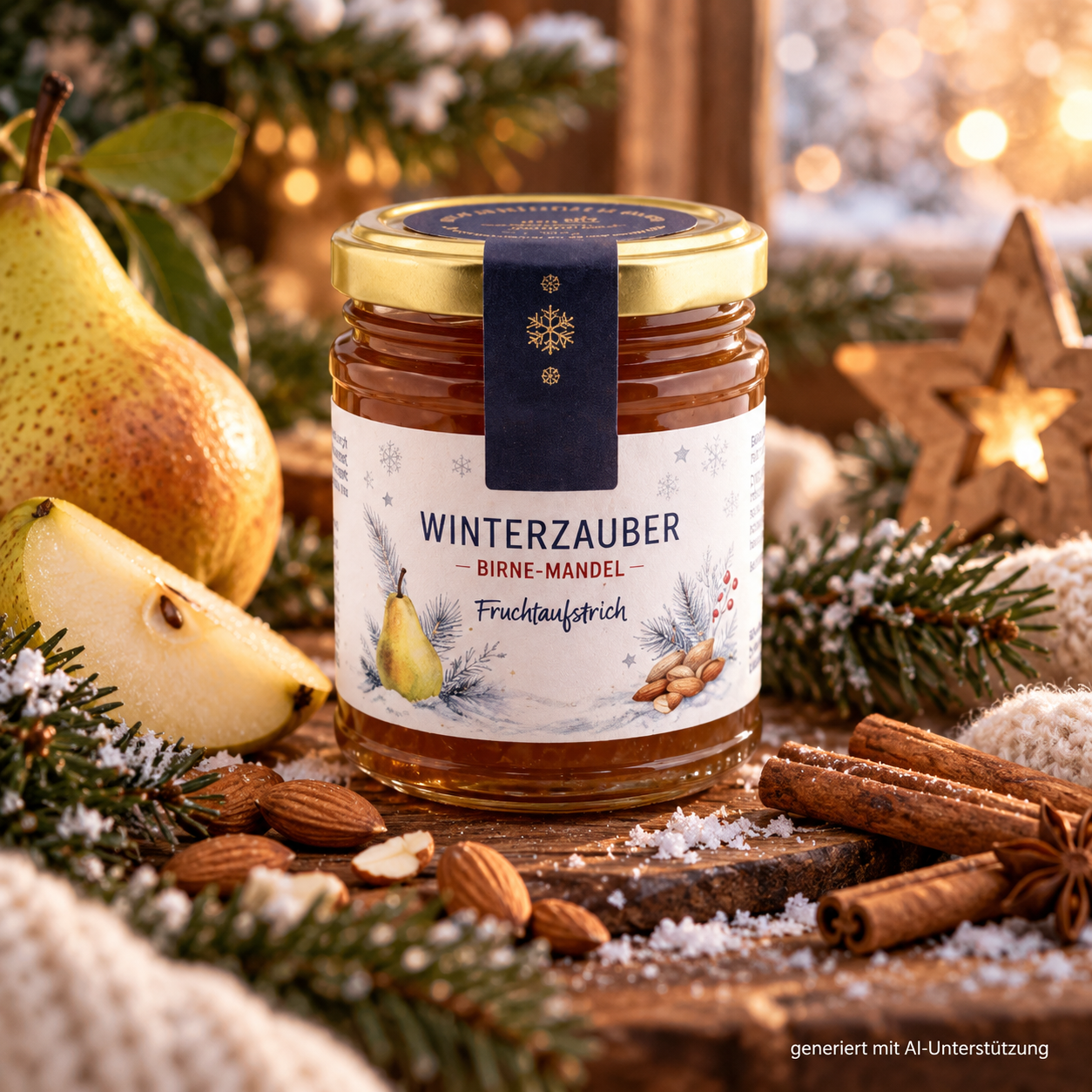 Winterzauber Fruchtaufstrich - Birne Mandel - 225g