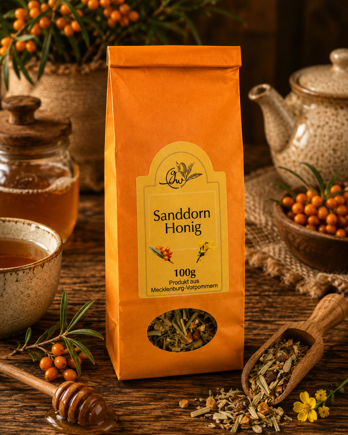Sanddorn Honig Kräutertee - 100g