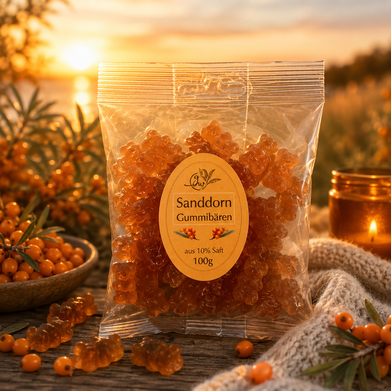 Sanddorn Gummibaerchen - 100g