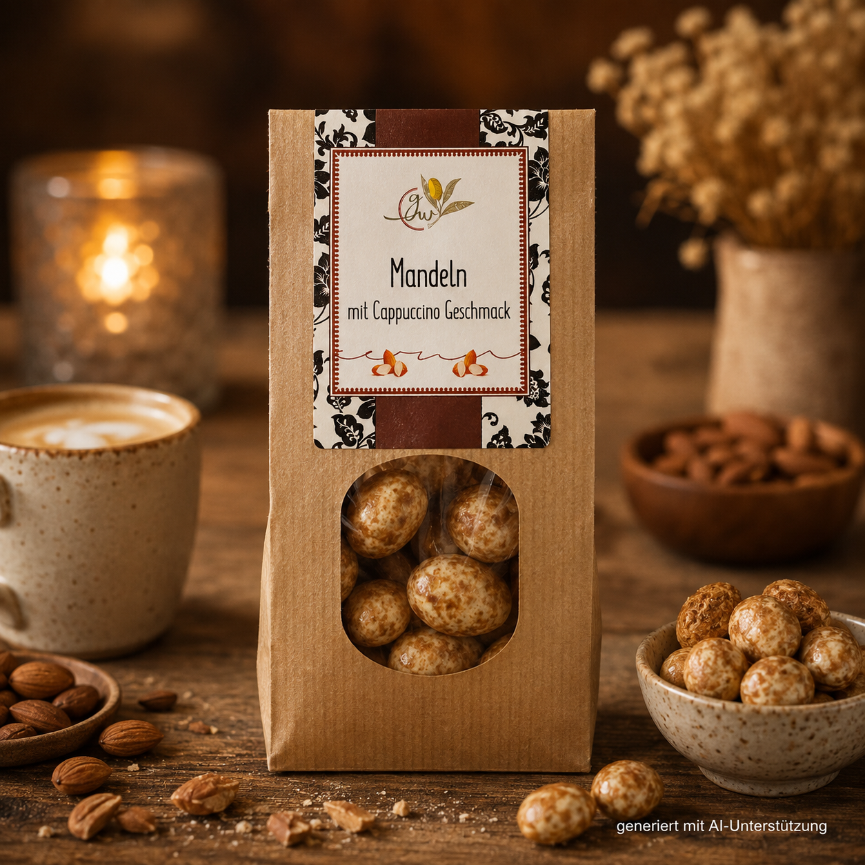 Mandeln in Cappuccinoschokolade - 150g