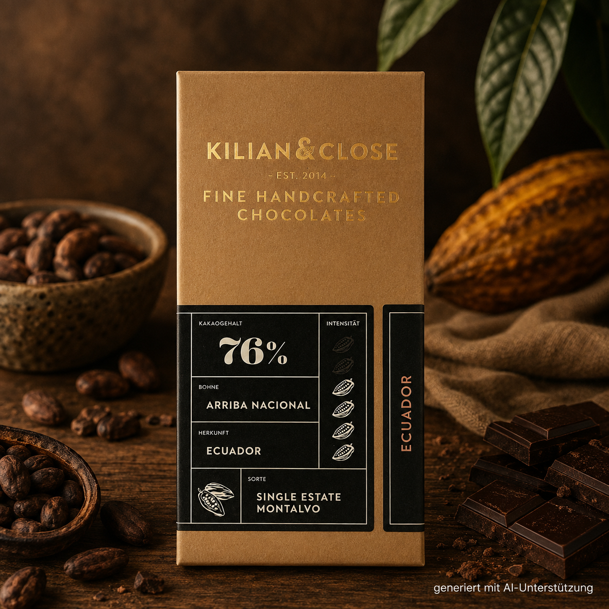 76% Ecuador Feinherb-Schokolade - 80g