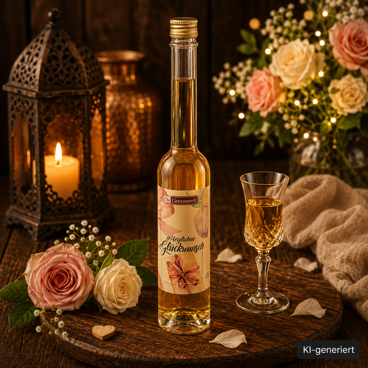 Herzlichen Glueckwunsch Orangen Likoer mit Cognac - 40% vol. - 100ml