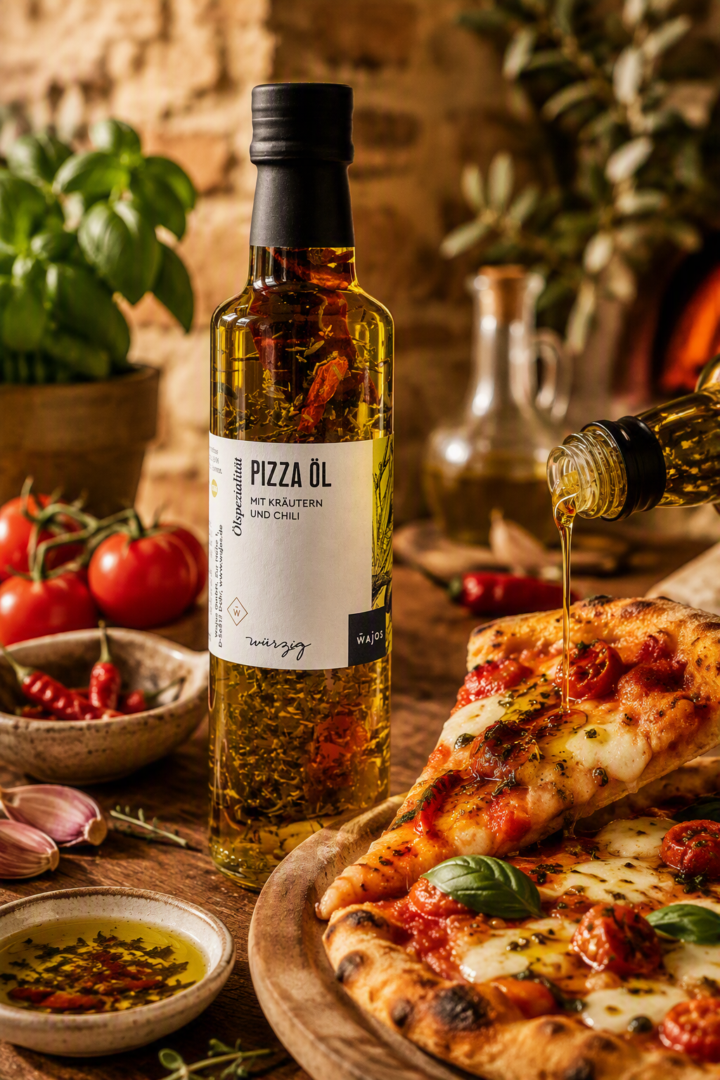Pizza Öl mit Kräutern und Chili - 250ml