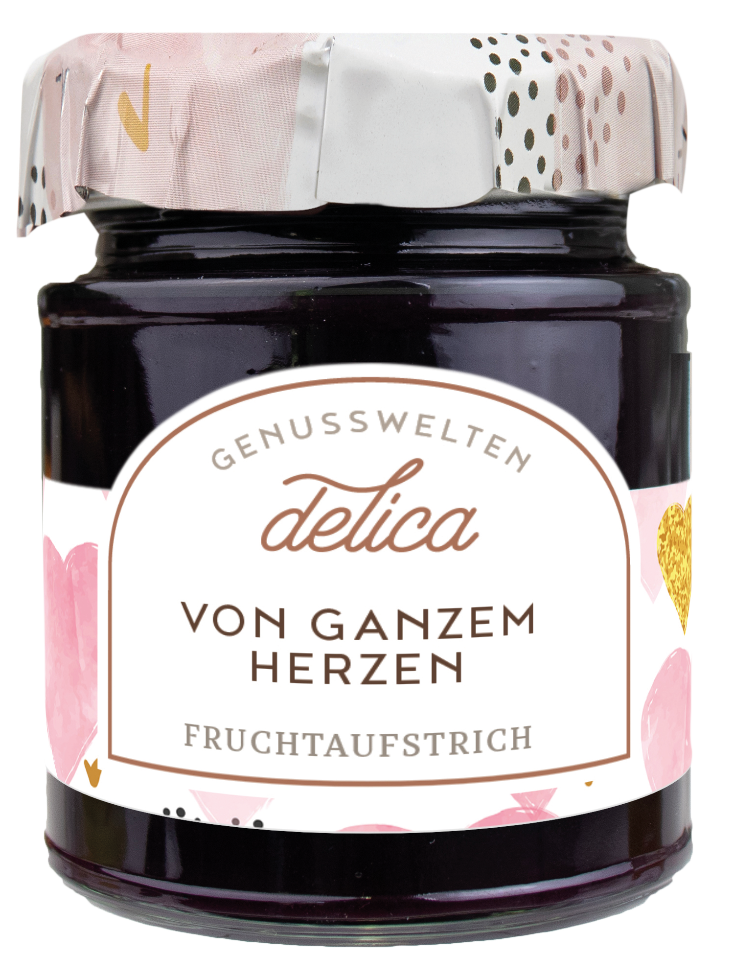 Von ganzem Herzen Fruchtaufstrich - Heidelbeer mit Vanille-Sahne - 165g