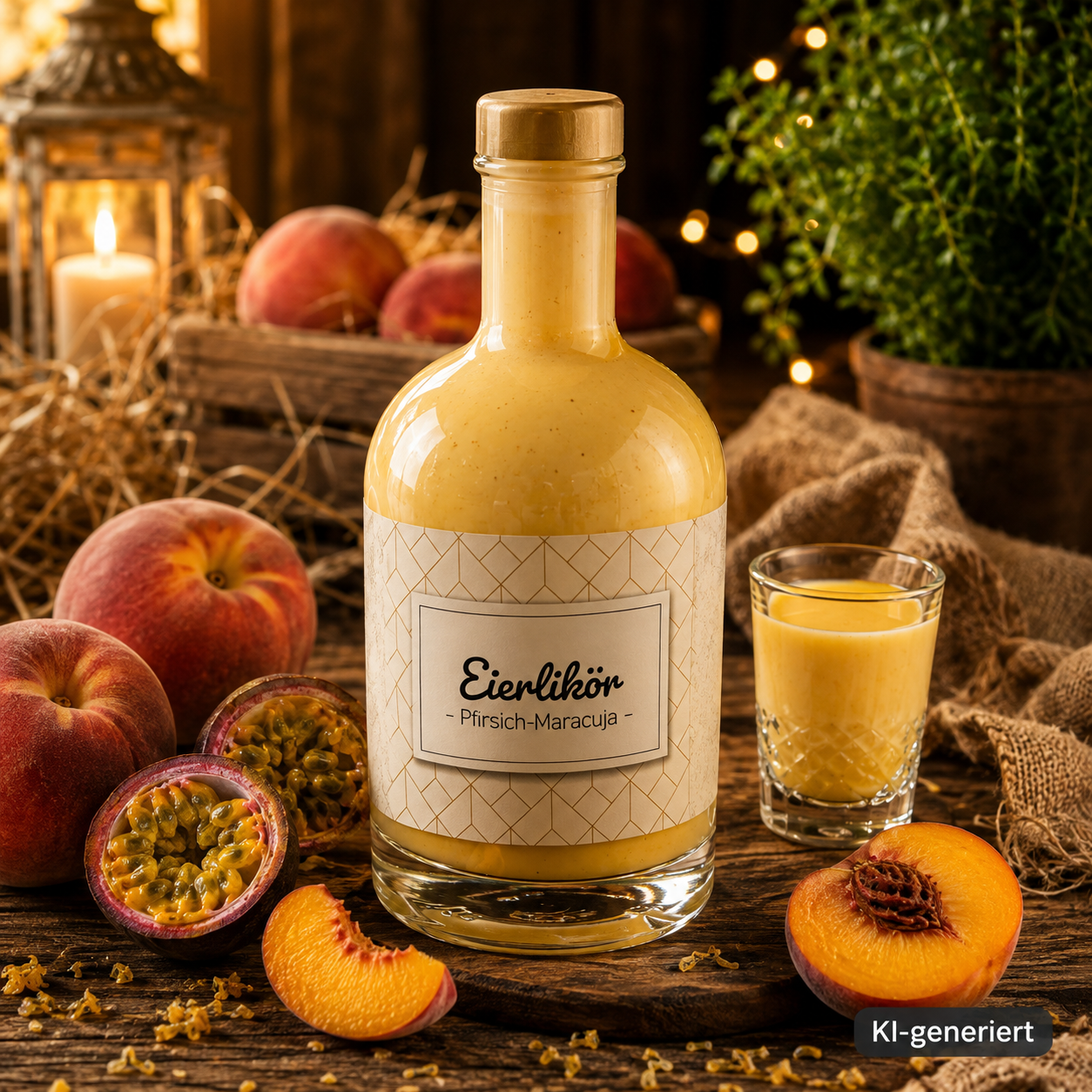 Eierlikör Pfirsich Maracuja - 15% vol. - 500ml