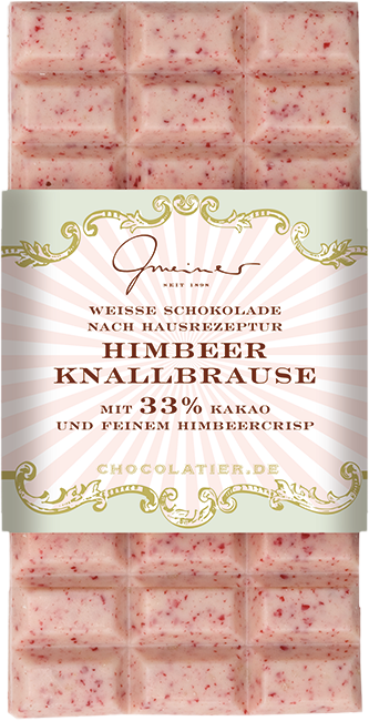 Himbeer Knallbrause Schokolade 33% - 100g