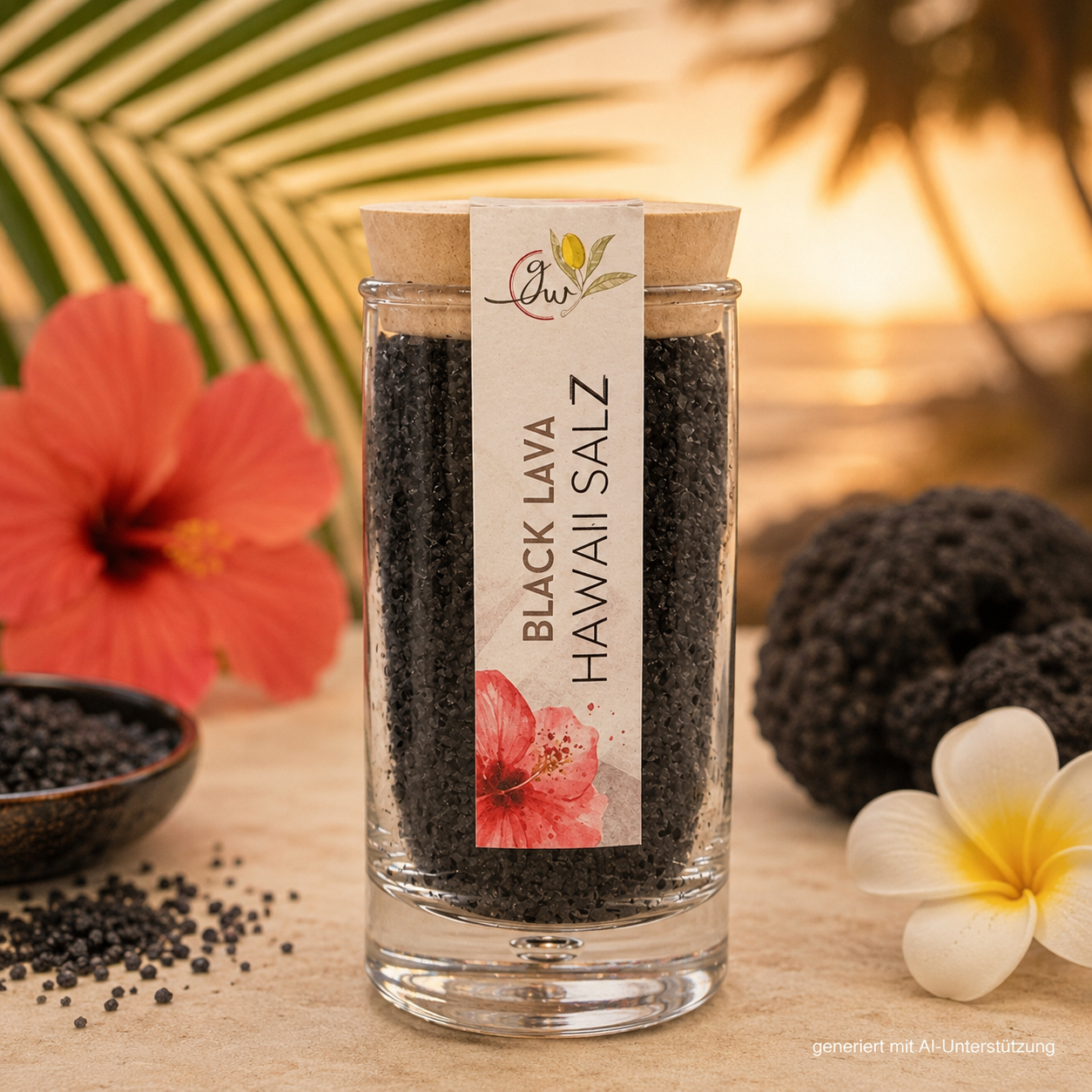 Schwarzes Hawaiisalz - Black Lava - 85g
